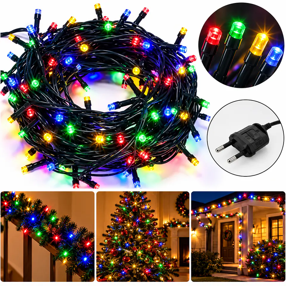 Luces De Navidad Led 100 Luces Led 9 Mts De Largo 4
