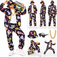 Disfraz Retro Años 80 Unisex con Accesorios Hip Hop - Miniatura 2