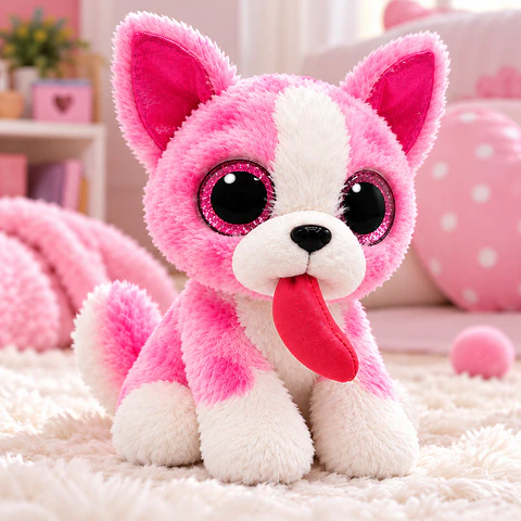 Peluche TY Beanie Boos Pashun – Chihuahua Rosado 