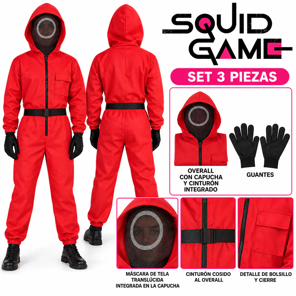 Disfraz Guardia Squid Game Talla M Unisex 3 Piezas 5