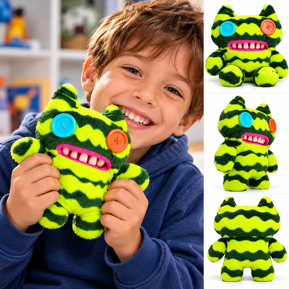 Fuggler Peluche Monstruo Verde Neón Original Misfits 5
