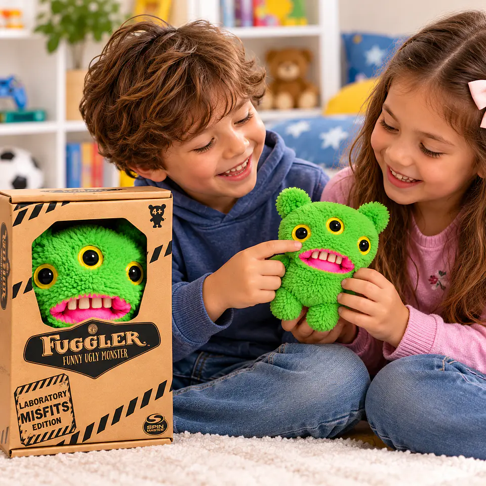Peluche Fuggler Verde 25 Cm Tres Ojos Spin Master 3