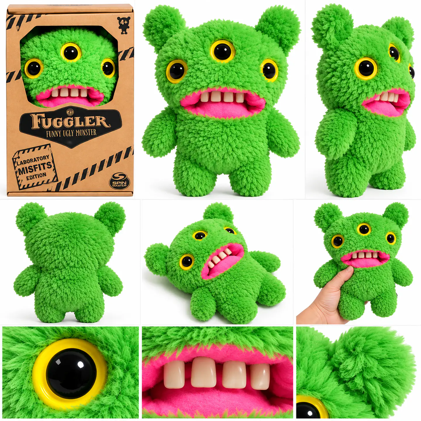 Peluche Fuggler Verde 25 Cm Tres Ojos Spin Master 4