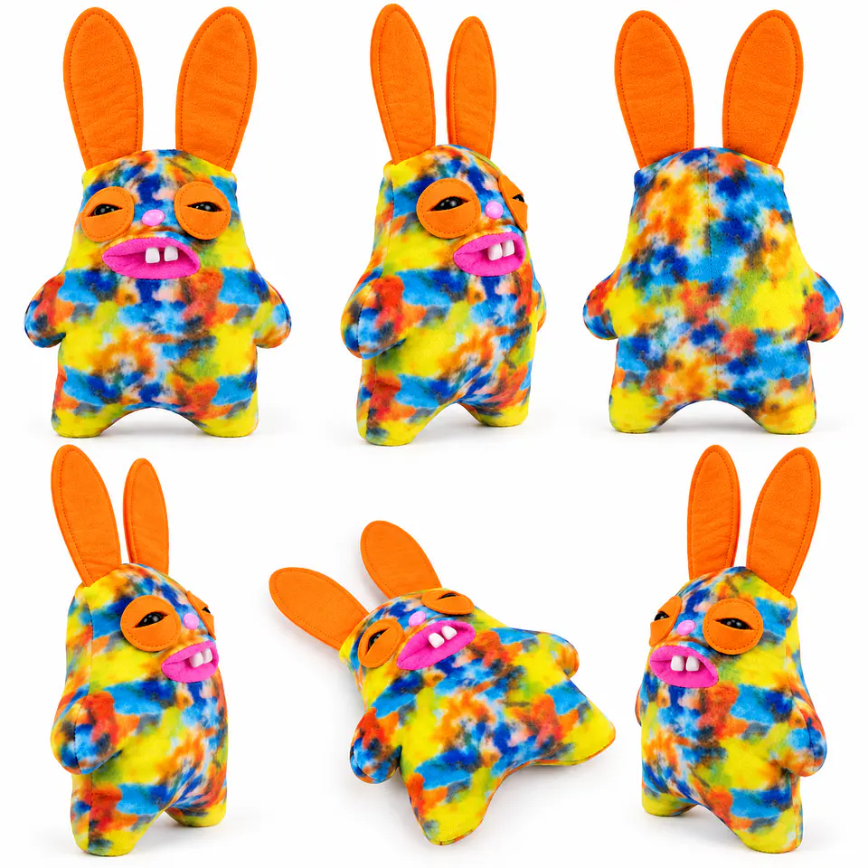 Fuggler Rabid Rabbit Peluche Multicolor Orejas Naranjas 3