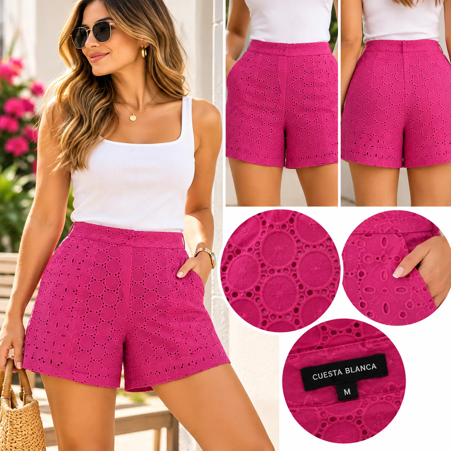 Short Broderie Ingles Cuesta Blanca Mujer 7