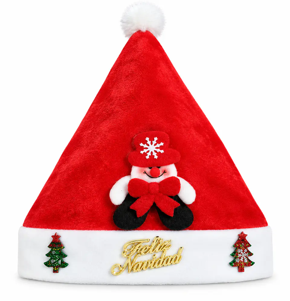 Gorro Pascuero Navideño Rojo mono de nieve – Feliz Navidad 1
