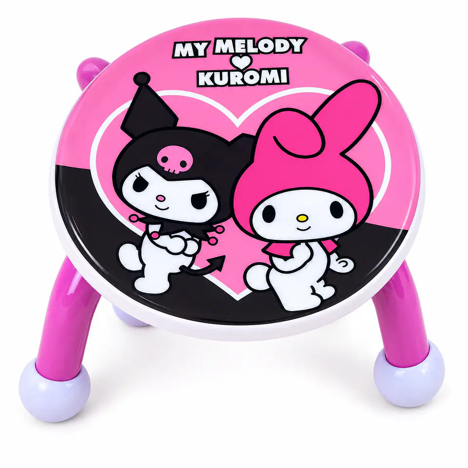 Banquito Infantil Redondo Hello Kitty Kuromi Sanrio 3