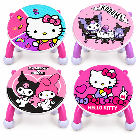 Banquito Infantil Redondo Hello Kitty Kuromi Sanrio