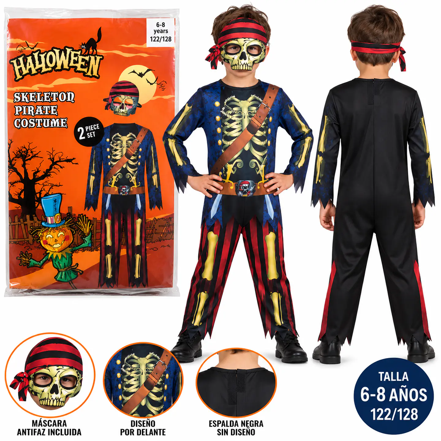 Disfraz Pirata Esqueleto Infantil – Halloween 2
