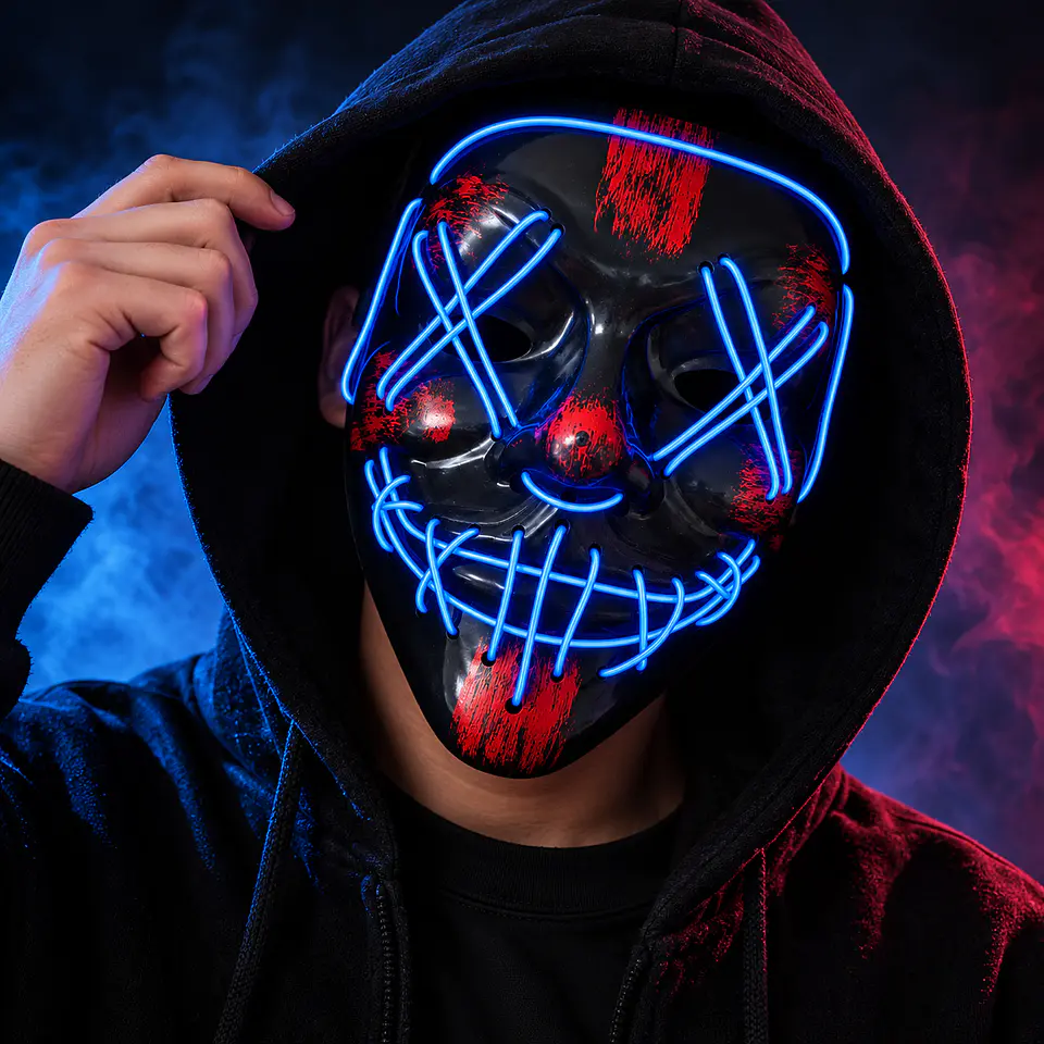 MÁSCARA DE TERROR LED ANANBROS –  LA PURGA 2