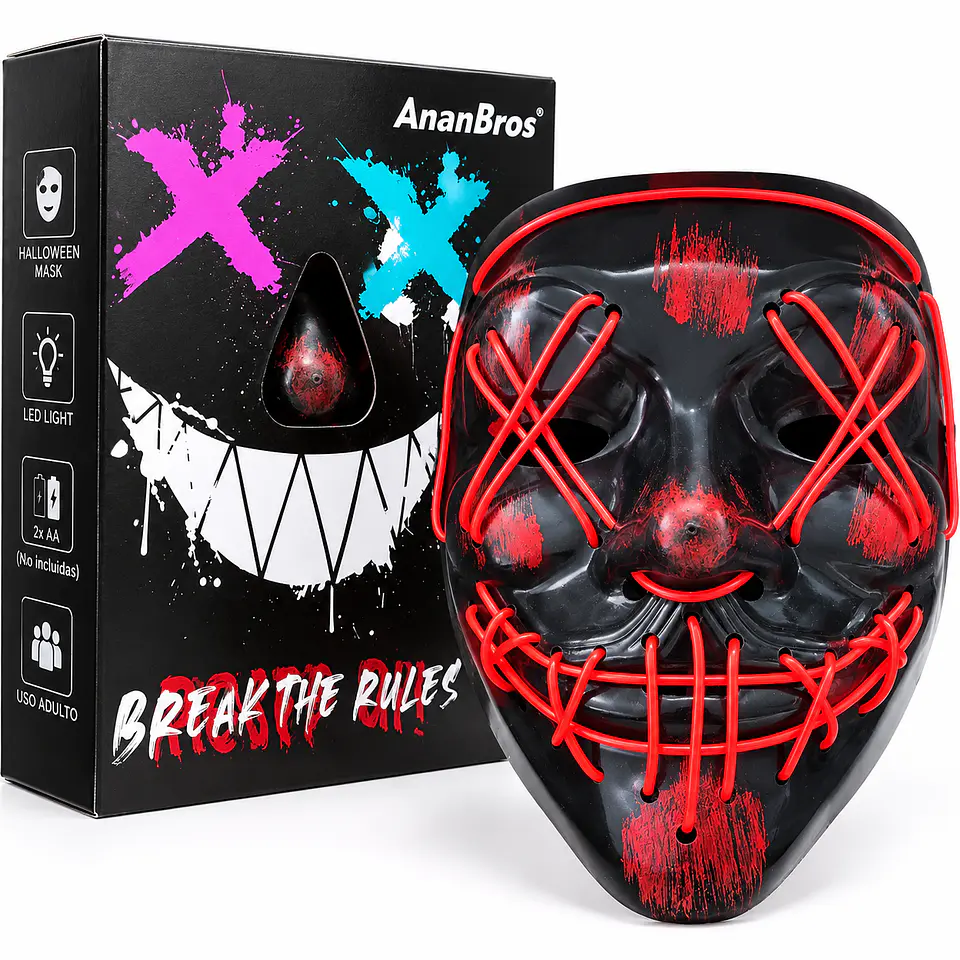 MÁSCARA DE TERROR LED ANANBROS –  LA PURGA 4
