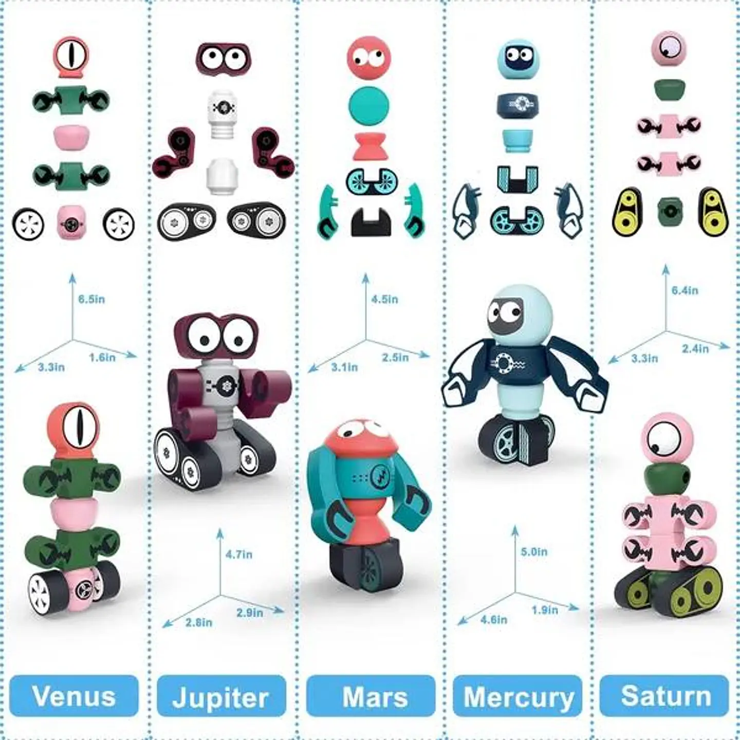 Juego Magnético Robots Gifts2U 35 Piezas 6