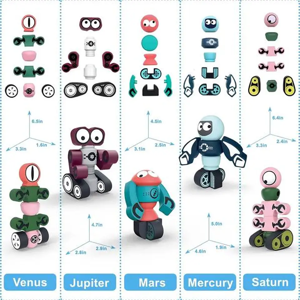 Juego Magnético Robots Gifts2U 35 Piezas 6
