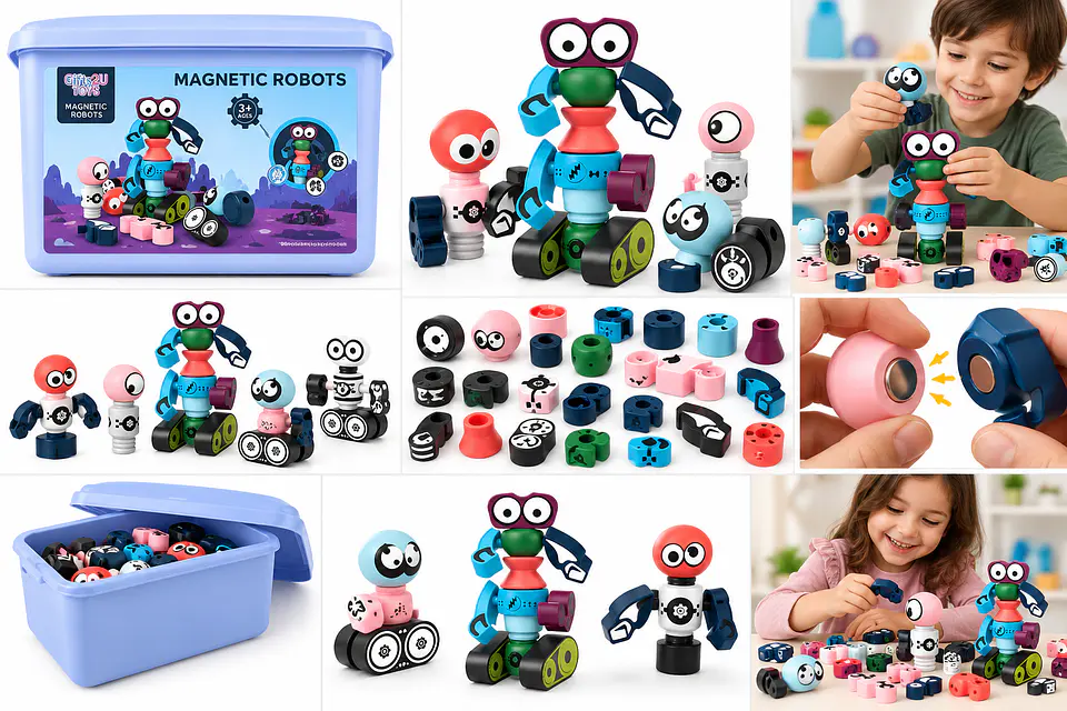 Juego Magnético Robots Gifts2U 35 Piezas 1