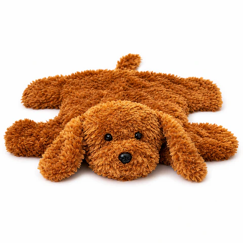 Peluche Perrito Sensorial De Apego Con Peso 2 Kg Café