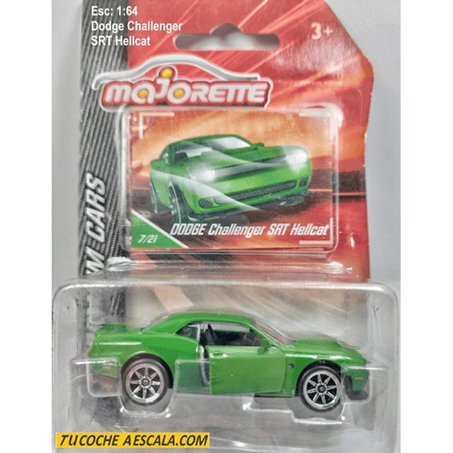 Dodge Challenger Srt Hellcat, Escala 1/64, Marca Majorette  
