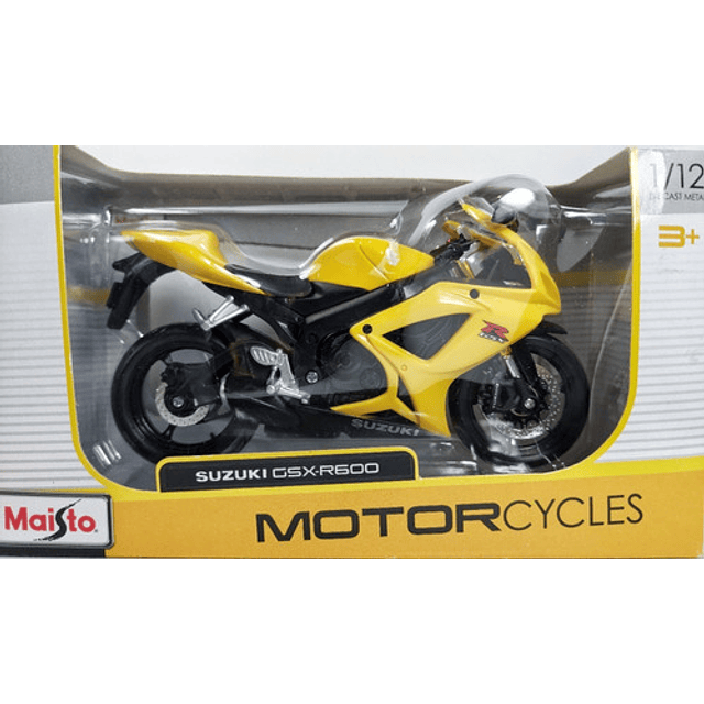 Moto Suzuki GSX R600 Escala 1/12 De Colección 