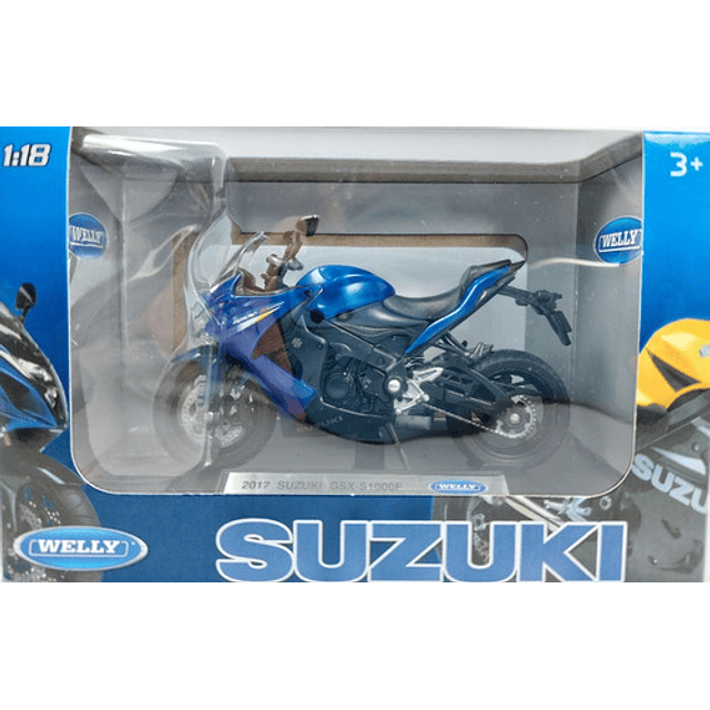 Moto Suzuki Gsx S 1000f , Escala 1/18 