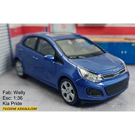 Kia Rio Pride azul Escala 1:36 welly