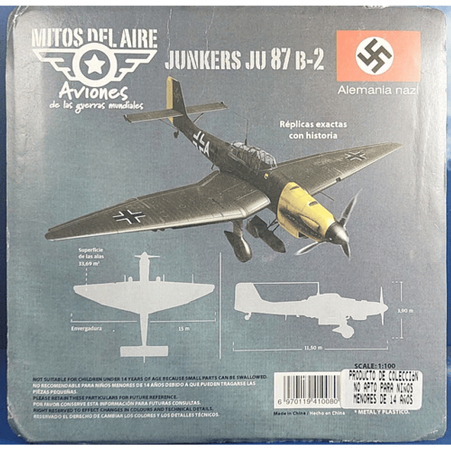 Avion Junkers Ju 87  A Escala Escala 1/72 Mito  Del Aire