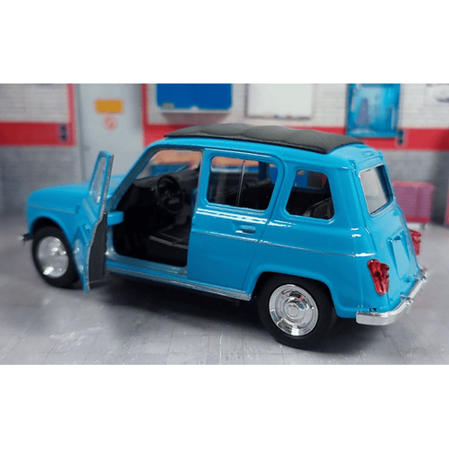 Renault 4 AZUL, Escala 1:36, Marca Welly