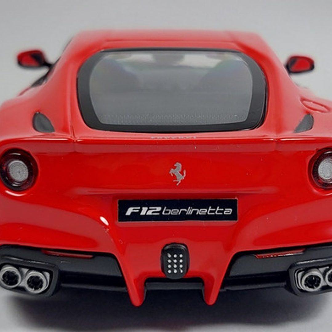 Ferrari F12 Berlinetta RINES NEGROS, Escala 1/24, Marca Burago 2