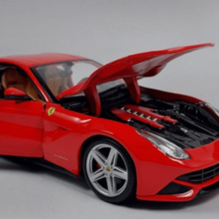 Ferrari F12 Berlinetta RINES NEGROS, Escala 1/24, Marca Burago 3