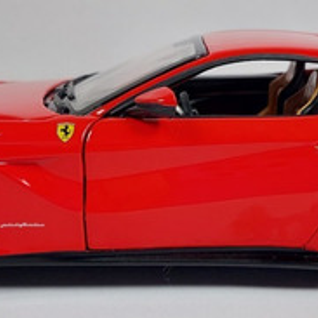 Ferrari F12 Berlinetta RINES NEGROS, Escala 1/24, Marca Burago 6