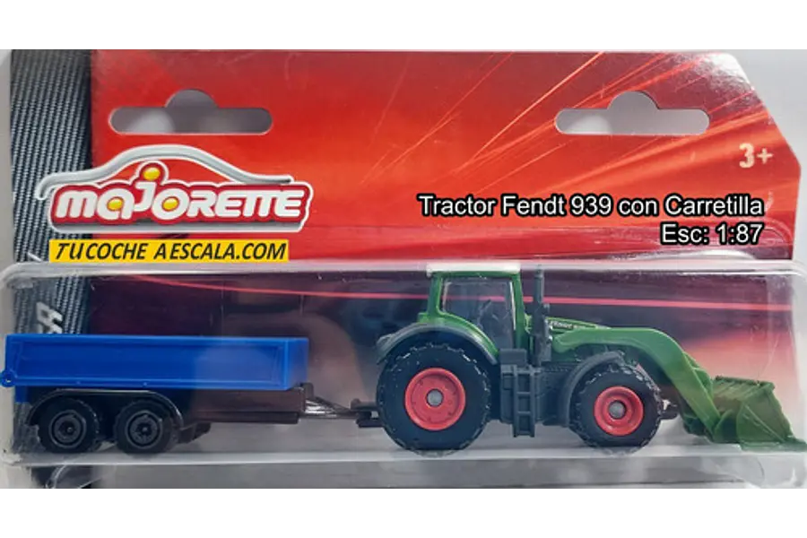 Tractor Fendt 939 con Carreta 1/64 de Majorette