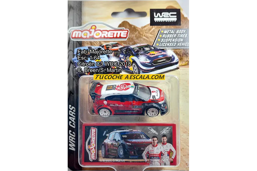 Citroen C3 2018 de Colección Marca Majorette  
