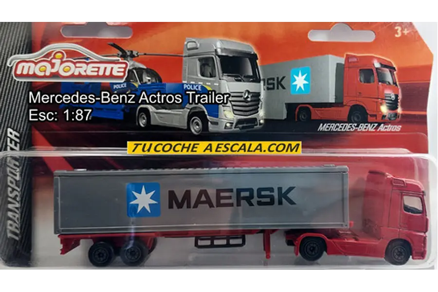 Mercedes Benz Actros Trailer Escala Coleccion Majorette