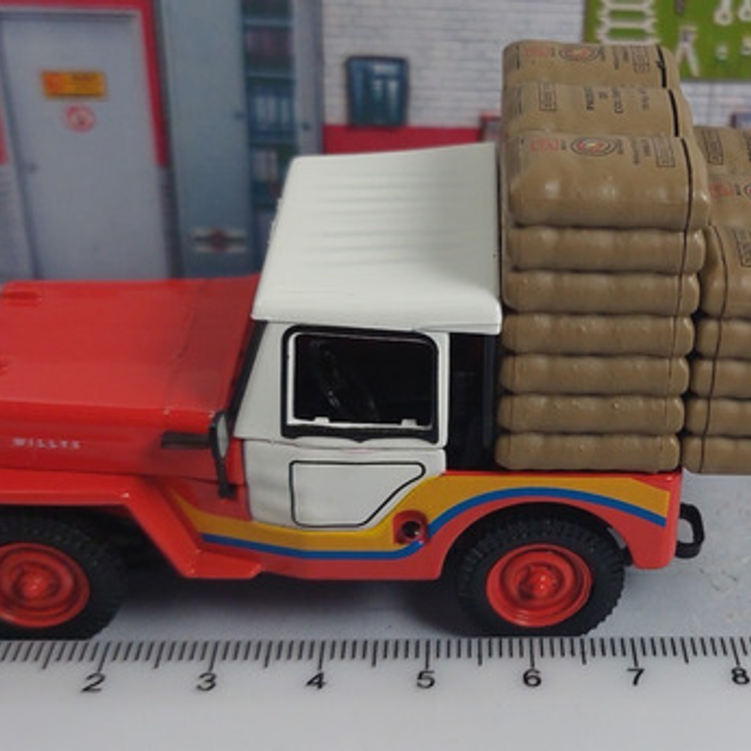 Jeep Cj 3 Cafetero Yipao, Carro A Escala 1/43 Marca Ixo 2