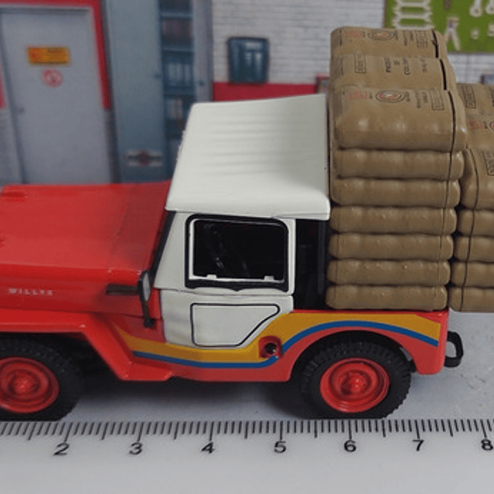 Jeep Cj 3 Cafetero Yipao, Carro A Escala 1/43 Marca Ixo 2