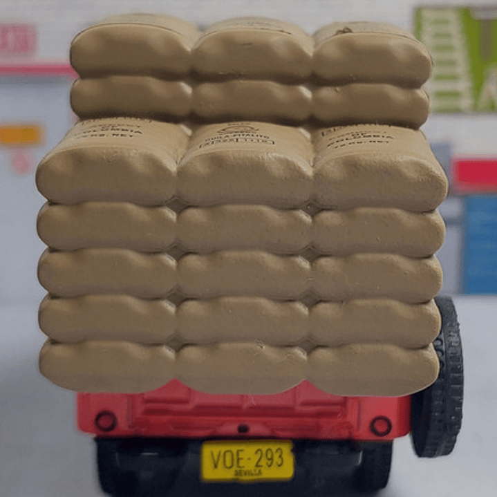 Jeep Cj 3 Cafetero Yipao, Carro A Escala 1/43 Marca Ixo 4