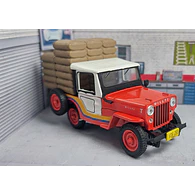 Jeep Cj 3 Cafetero Yipao, Carro A Escala 1/43 Marca Ixo
