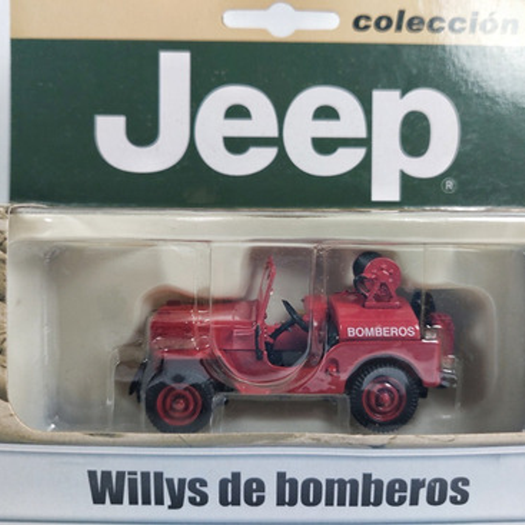 Jeep WILLYS De Bomberos , Carro A Escala 1/43 Marca Ixo 2