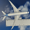 Avión Boeing 787 , Escala 1/400, 16cm Con Base.