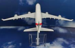 Avión Airbus B777 Emirates, Escala 1/400, 16cm Con Base.