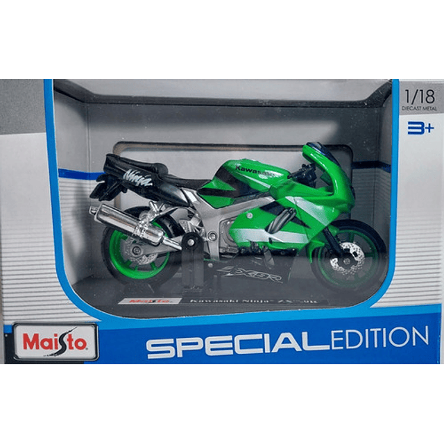 Moto Kawasaki Ninja Zx 9 R , Escala 1/18 De Coleccion  