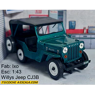 Jeep Willys Cj3b, Carro A Escala 1/43 Marca Ixo