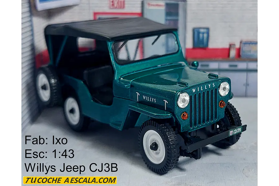 Jeep Willys Cj3b, Carro A Escala 1/43 Marca Ixo