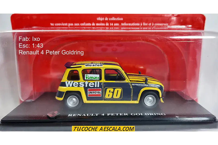 Renault 4 PETER GOLDRING Escala 1/43 Marca Ixo.