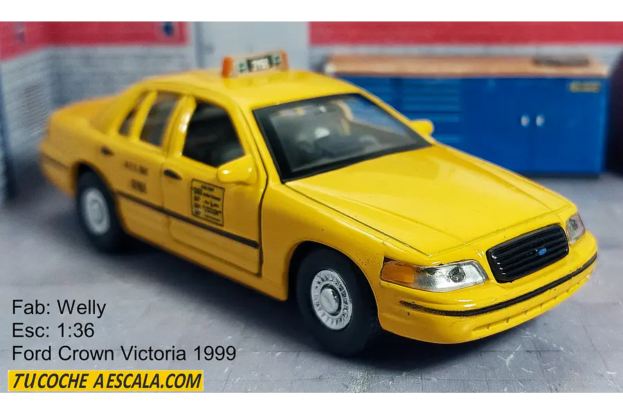 FORD CROWN VICTORIA Taxi , Escala 1:36, Marca Welly