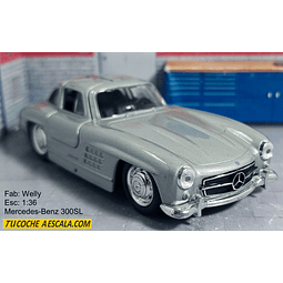 Mercedes Benz 300sl COLOR PLATA , Escala 1:36, Carro Colección 
