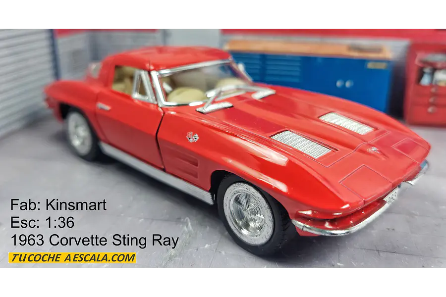 Chevrolet Corvette Stingray 1963 De Coleccion , Escala 1/34