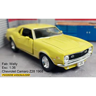Chevrolet Camaro Z28 1968 Marca WELLY ESCALA 1/36 
