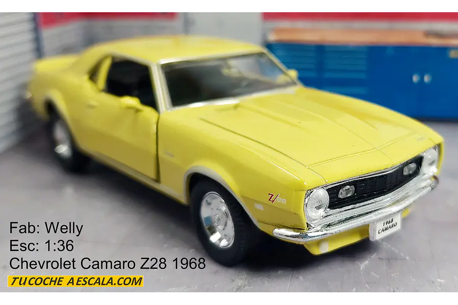 Chevrolet Camaro Z28 1968 Marca WELLY ESCALA 1/36 