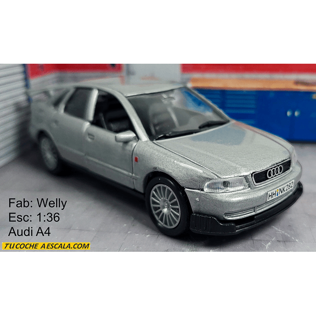 Audi A4 Carro A Escala 1:36, marca welly