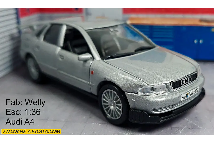 Audi A4 Carro A Escala 1:36, marca welly