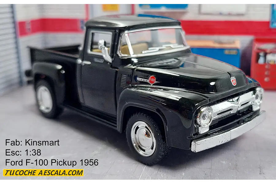 FORD F 100 1956, Escala 1/38 NEGRO  De Colección